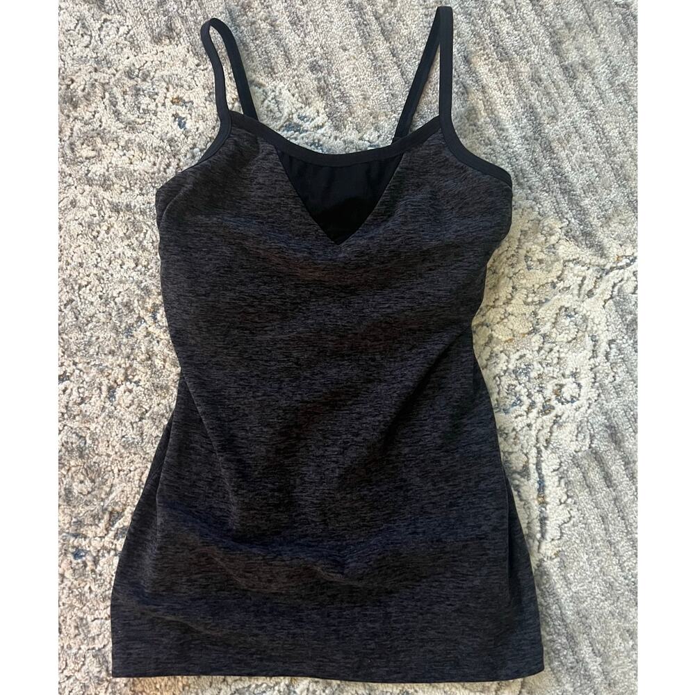 Beyond Yoga Spacedye Mesh Triangle Cami Adjustable Strap Darkest Night Medium